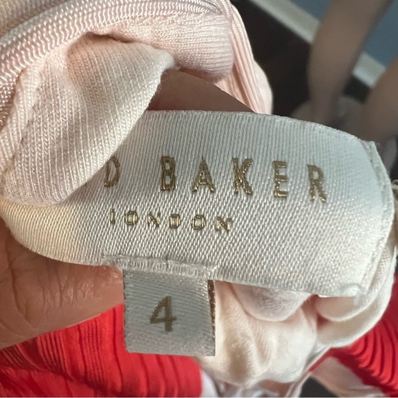 Ted Baker Ribbed Midi Casual Striped Dress Multicolor - Picture 9 of 10